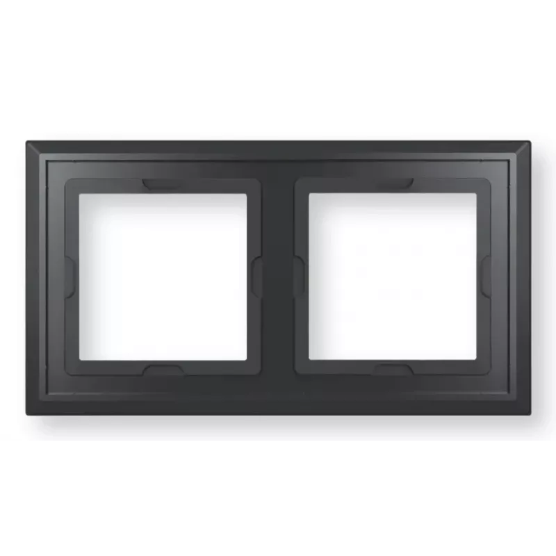 eQ-3 Homematic IP Glasrahmen 2-fach, Schwarz (162149A1)
