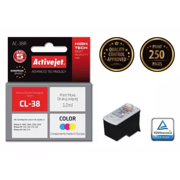 Activejet AC-38R Tinte (Ersatz für Canon CL-38; Premium; 12 ml; Farbe)