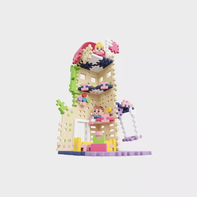 Marioinex Mini Waffle Princess Fantasy Turm Bausteine, 148 Teile