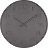 NeXtime klok 3095gs Wood Wood Big, Ø52,8 cm, Wand, Grau