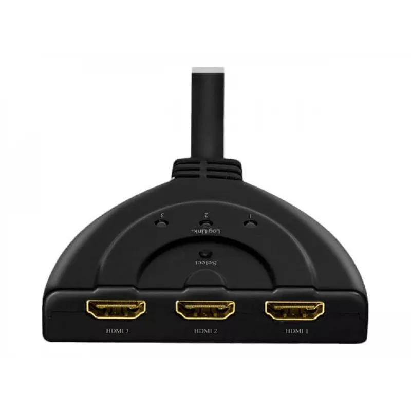 LogiLink - Video-/Audio-Splitter/Switch - 3 x HDMI - Desktop