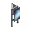 Edbak POK101 Stahlgehäuse für Digital Signage Display, Schwarz, Hochformat 862x200x1981mm