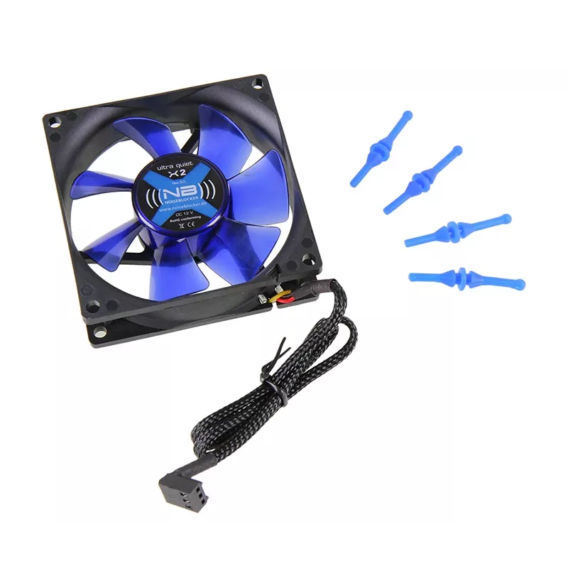 Fan Noiseblocker SchwarzSilentFan X2 8 cm 1800 U/min 45 m³/h Schwarz