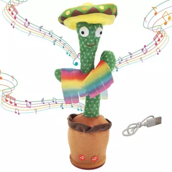 Tanzender Kaktus-Spielzeug mit Sombrero Extralink Toys, singend für Kinder LED USB