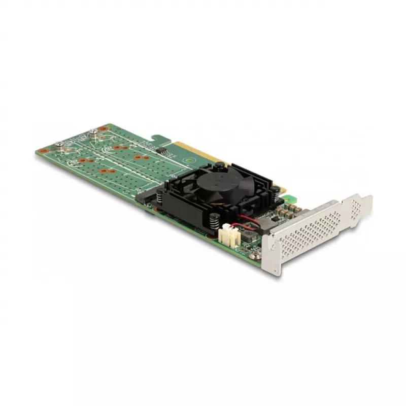 DeLOCK PCI Express x16 Karte auf 4 x interne NVMe M.2 Key M – Low-Profile-Formfaktor