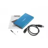 Externes HDD/SSD-Gehäuse NATEC Rhino GO 2,5 Zoll — USB 3.0, SATA III, bis zu 4 TB, 9,5 mm, Aluminium, blau