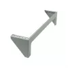 19-Zubehör Wandhalterung 2HE B490 / T98mm hellgrau SMW-Serie
