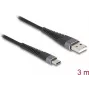 DeLOCK USB-Kabel USB 2.0 3m USB A USB C Schwarz 81123