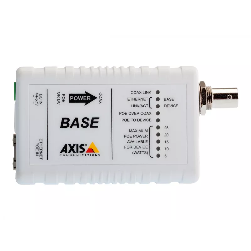 AXIS T8640 Ethernet Over Coax Adaptor PoE+ - Medienkonverter - Ethernet, Fast Ethernet - 10Base-T, 100Base-TX - RJ-45 / BNC (2er-Pack) - für AXIS P1346, P1346-E, P5534, P5534-