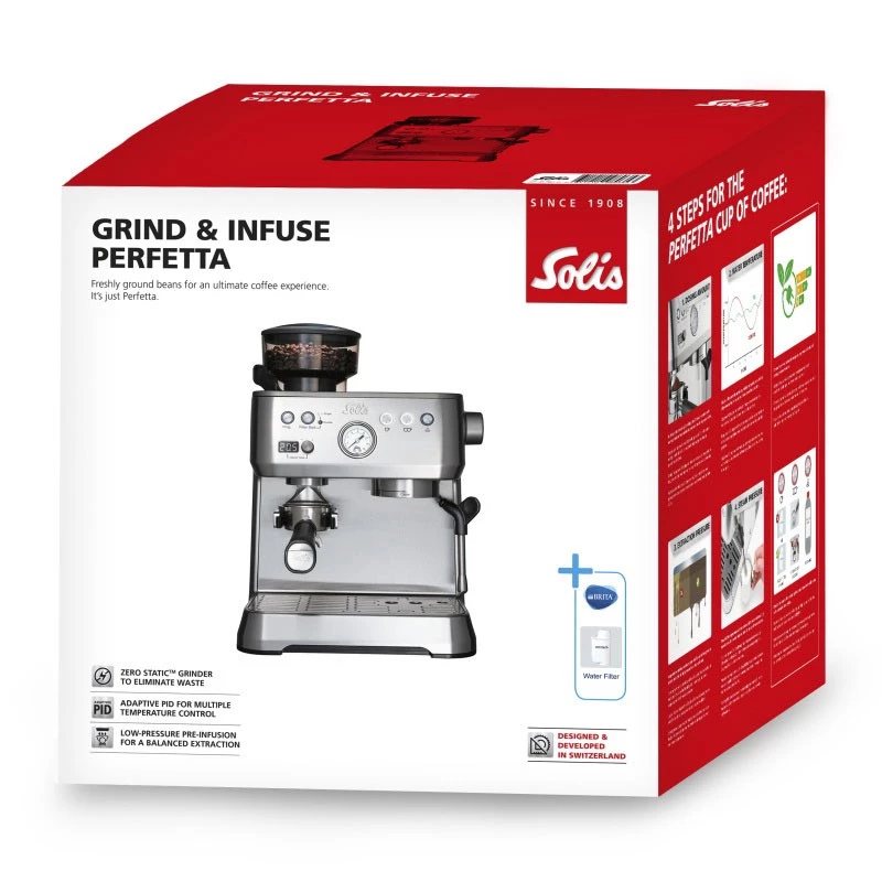 Solis Grind & Infuse Perfetta Halbautomatische Espressomaschine 2,6 L
