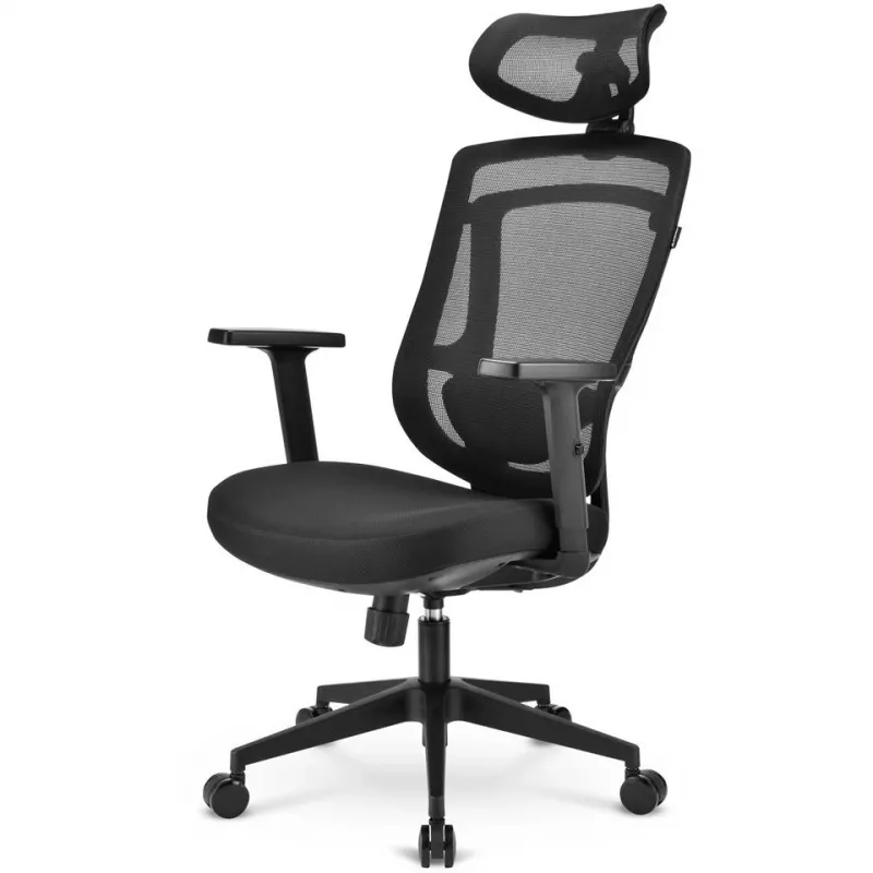Bürostuhl Sharkoon OfficePal C10 – schwarz, ergonomisches Design, höhenverstellbar