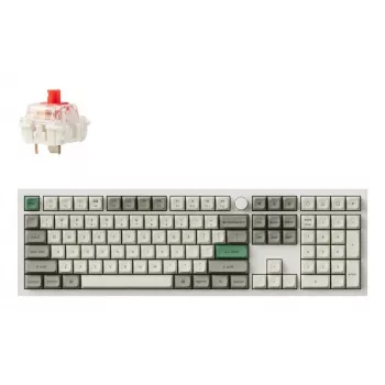 Mechanische Full-Size-Tastatur Keychron Q6 Max – Rote Schalter, weißes Gehäuse