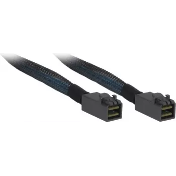 Inter-Tech - Internes SAS-Kabel - SAS 12Gbit/s - 4x Mini SAS HD (SFF-8643) auf 4x Mini SAS HD (SFF-8643) - 1,0 m - Schwarz/Blau (88885006)