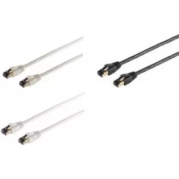 Netzwerkkabel ShiverPeaks BS08-41025 Schwarz 1 m Kat. 8 F/FTP
