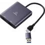 Renkforce RF-6418198 USB-C HDMI Adapter[1x USB-A - 2x] Grau 4K UHD 15 (RF-6418198)