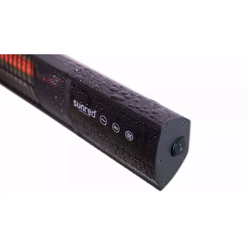 Infrarot-Heizstrahler SUNRED RD-DARK-25, 2500 W, Wandmontage, IP55, schwarz