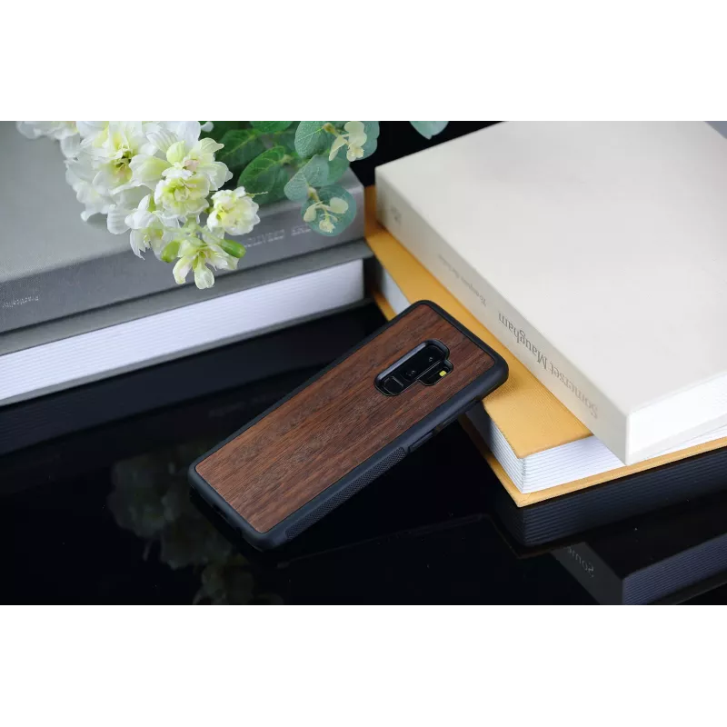 Smartphone-Hülle Mann und Holz für Galaxy S9 Plus, Koala-Muster, schwarz