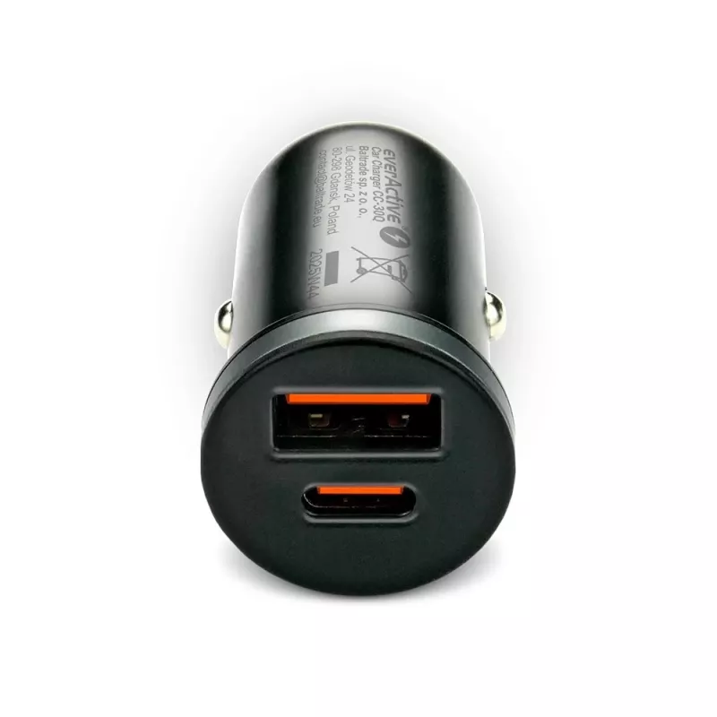 Kfz-Ladegerät everActive CC-30Q QC3.0 35W – 1x USB-A, 1x USB-C, Schnellladung