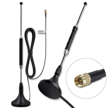 Externe 4G LTE Antenne QOLTEC 5 dBi 600–2700 MHz SMA-Anschluss 3 m Kabel