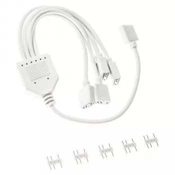 ARGB-Splitterkabel Kolink PGW-AC-KOL-157 30 cm Weiß für 3-Pin-5V-ARGB-Anschlüsse