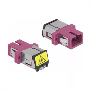 Glasfaser-Koppler DeLOCK 86891 SC Simplex Buchse auf SC Simplex Buchse Multimode Violett