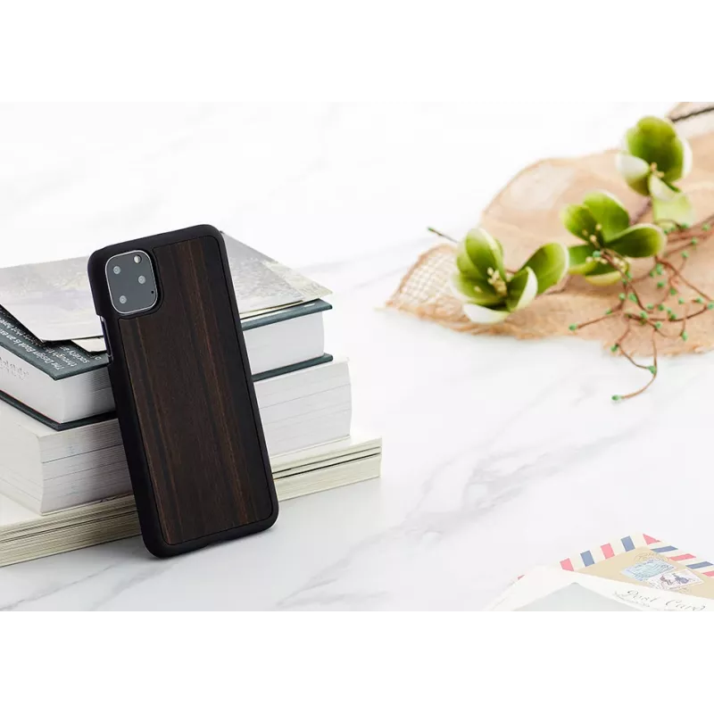 Smartphone-Hülle man and wood für iPhone 11 Pro Max, Ebenholzschwarz