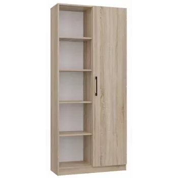 Bücherregal fürs Büro Top e shop RD-80 SONOMA KPL, Eichenfinish, 10 Regalböden, 800×300×1820 mm, Spanplattenrahmen