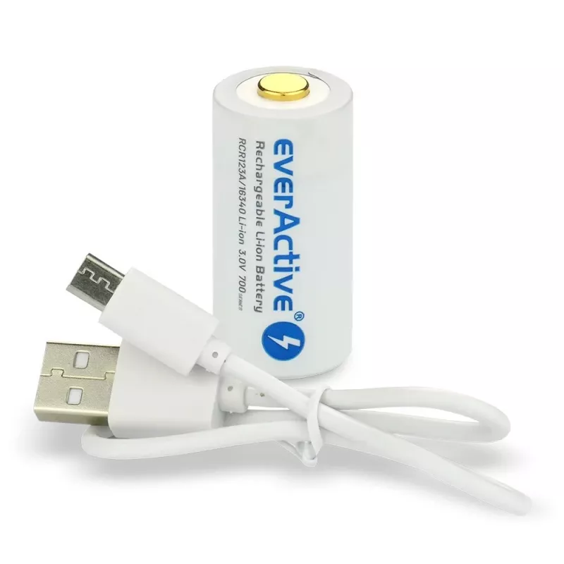 Wiederaufladbare Batterie everActive EV16340 700mAh 3V mit Micro-USB-Ladefunktion