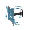 TV-Wandhalterung ESPERANZA PROTEUS für 26–70 Zoll (66–177,8 cm), neigbar ±15°, schwenkbar 120°, VESA 75×75–400×400, max. Belastung 55 kg, schwarz