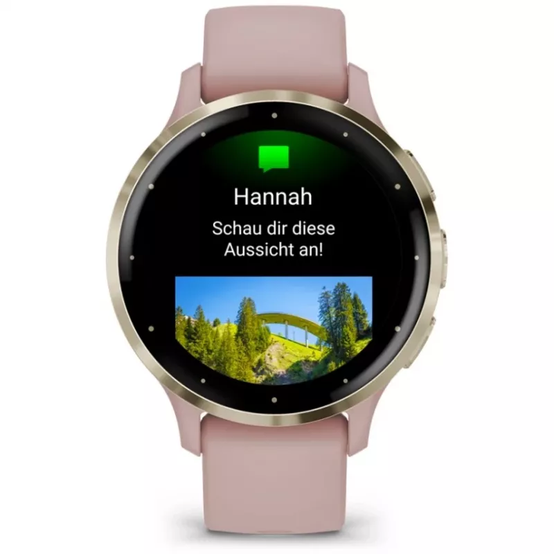 Garmin Venu 3S 3,05 cm (1,2) AMOLED 41 mm Digital 390 x 390 Pixel Touchscreen Gold, Rose Wi-Fi GPS (Satellit)