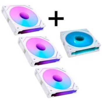 LIAN LI UNI FAN SL-INF 120 ARGB Reverse Blade 4-Pack - Weiß