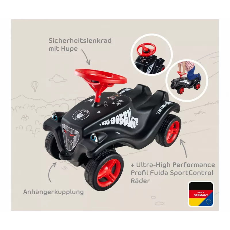Rutschauto Simba-Dickie BIG Bobby Car Classic Little Rocker — schwarz/rot, Modell 800056144