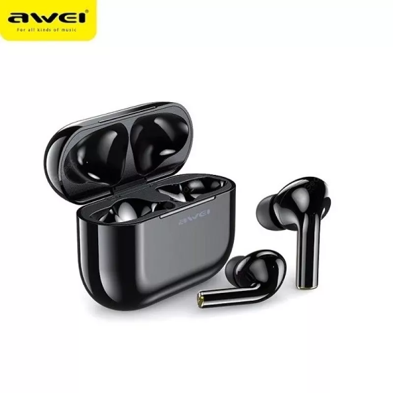 AWEI Bluetooth 5.0 T29 TWS-Kopfhörer + Ladestation schwarz/schwarz