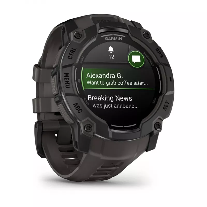 Garmin Instinct 3 AMOLED 3.3 cm (1.3) 50 mm Digital 416 x 416 Pixel Touchscreen Schwarz GPS (Satellit)