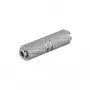 Goobay Kopfhöreradapter Buchse auf Buchse Metallversion 3,5 mm Klinke Silber