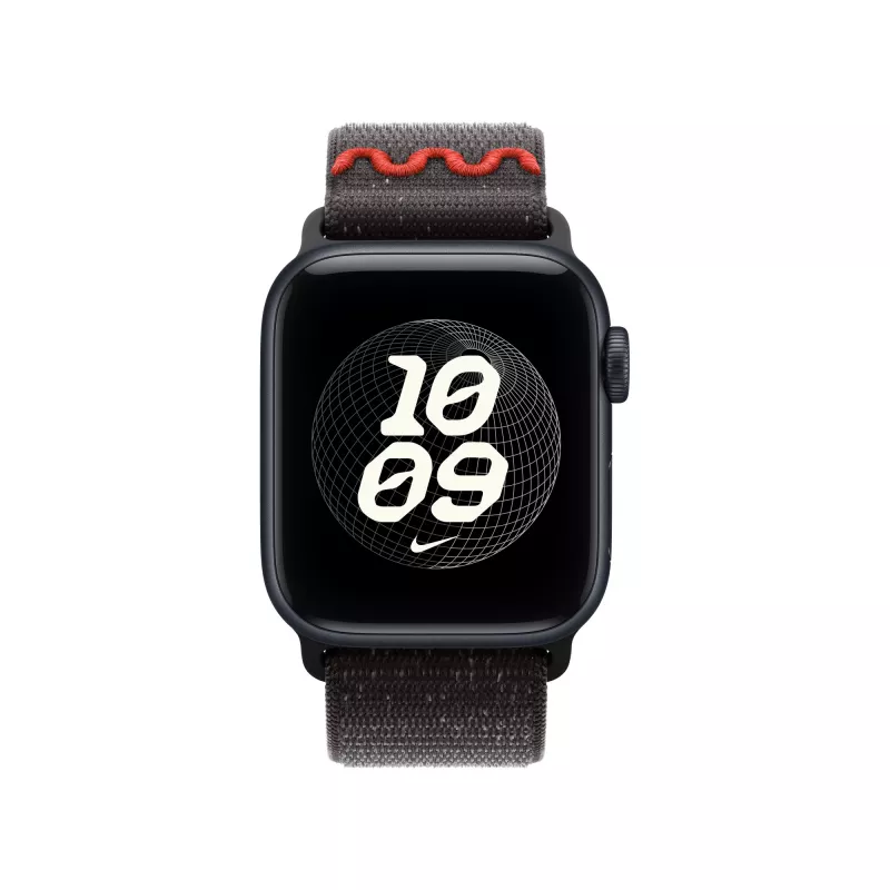 Apple Nike Sport Loop Armband Schwarz Nylon, recyceltes Polyester, Spandex