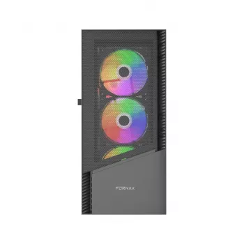 PC-Gehäuse GEMBIRD Fornax 4300 Midi Tower ATX, gehärtetes Glas, 2x 3,5-Zoll-Einschübe, 3x 2,5-Zoll-Einschübe, ARGB-Lüfterunterstützung, USB 3.2 Gen1