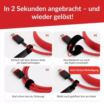 Kabelbinder mit Klettverschluss LTC ProBasic 50-teiliges Set