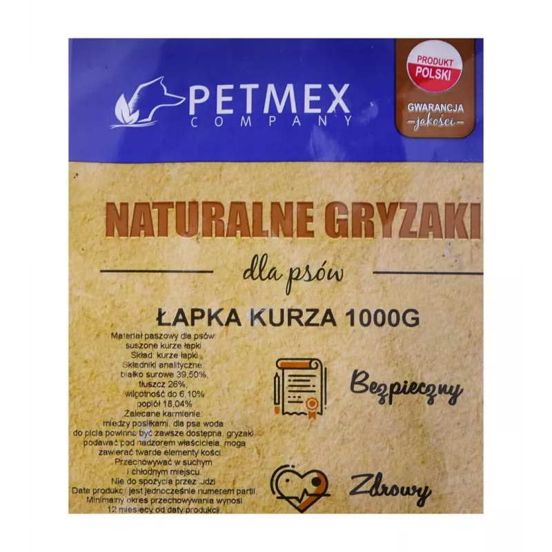 PETMEX Hundekauartikel Hühnerfuß - 1 kg