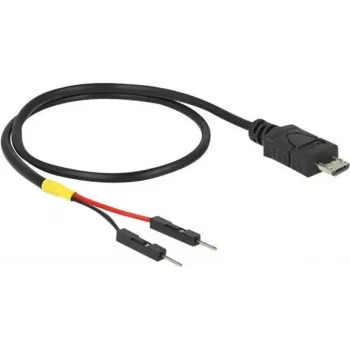 USB-Kabel DeLOCK 85408 Micro-USB B 0,3 m Schwarz