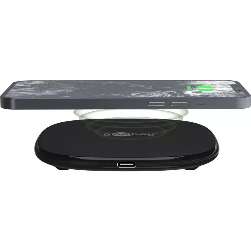 Goobay 64675 Kabelloser Ladeempfänger für Mobilgeräte Telefon/Smartphone – Smartwatch – Tablet USB Typ-C (64675)