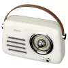 Tragbares Radio SAVIO RS-02 — analoger FM-Tuner, Bluetooth 5.3, USB-Stromversorgung, 3 W, weiß