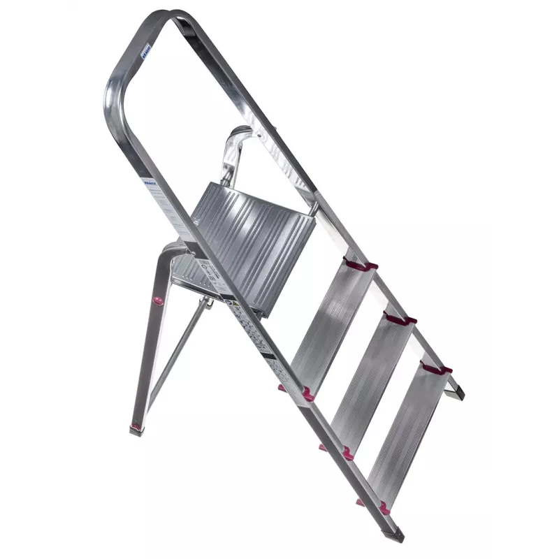 CORDA Haushalts-Aluminiumleiter 4 Stufen 000705 KRAUSE