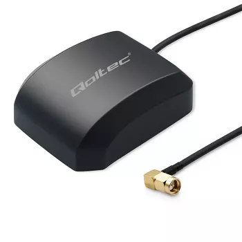GPS/GLONASS-Antenne QOLTEC 28 dBi 50 W mit SMA-Winkelstecker