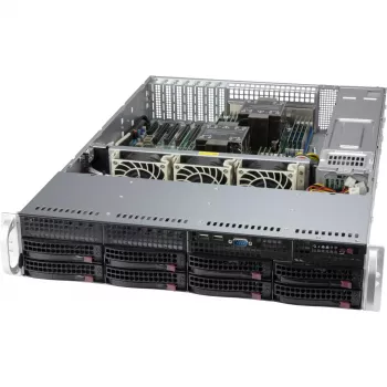 Supermicro SC825 BTQC-R1K23LPB - Rack-Montage - 2U - verbessertes, erweitertes ATX - SATA/SAS - Hot-Swap 1200 Watt - Schwarz
