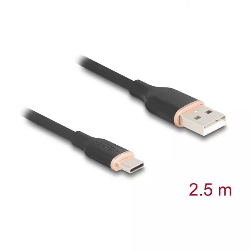 USB-Kabel DeLOCK 81227 2,5 m USB A USB C Schwarz