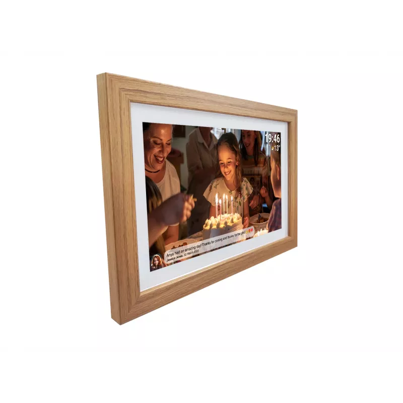 Denver PFF-1543LW digitaler Bilderrahmen Hellbraun 39,6 cm (15,6 inch) Touchscreen Wi-Fi