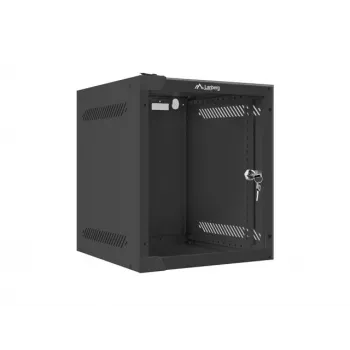 Wandmontagerack LANBERG WF10-2306-10B — 6U, 280×310×336 mm, Tiefe 238 mm, schwarz, 20 kg Kapazität