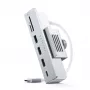 Laptop-Dock / Port-Replikator Satechi ST-UCICHS USB 3.2 Gen 1 Type-C, USB-A-Anschlüsse, SD/MicroSD, Silber