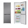 Kühl-Gefrierkombination AMICA FK2425.4UNTX(E) freistehend 277 L gesamt, Gefrierfach unten 74 L, Inverter, silber, 1593×540×550 mm